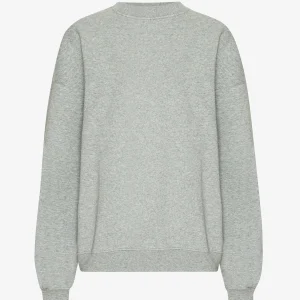 Organic Oversized Crew - Heather Grey