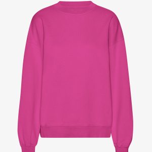 Organic Oversized Crew - Magenta Blaze
