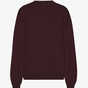 Organic Oversized Crew - Oxblood Red