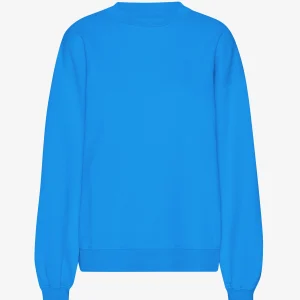 Organic Oversized Crew - Pacific Blue