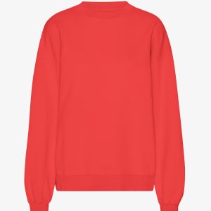 Organic Oversized Crew - Red Tangerine