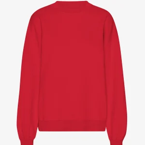 Organic Oversized Crew - Scarlet Red