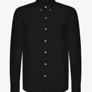 Organic Button Down Shirt - Deep Black