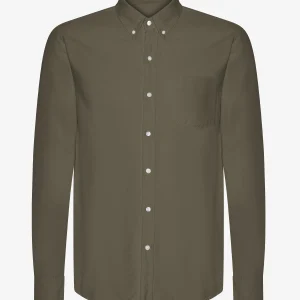 Organic Button Down Shirt - Dusty Olive