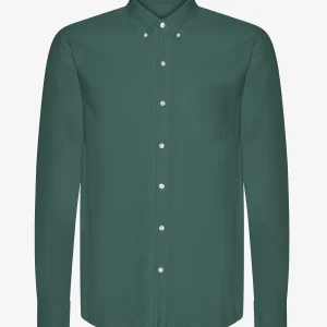 Organic Button Down Shirt - Emerald Green