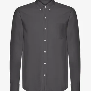 Organic Button Down Shirt - Lava Grey