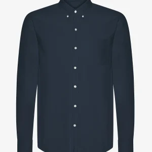 Organic Button Down Shirt - Navy Blue