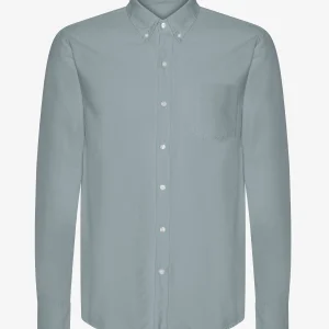 Organic Button Down Shirt - Steel Blue