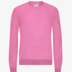 Light Merino Wool Crew - Bubblegum Pink