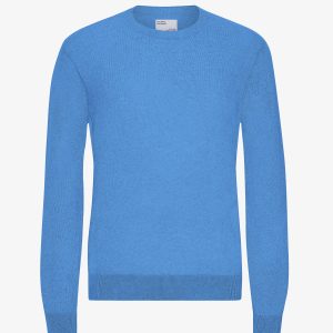Light Merino Wool Crew - Pacific Blue